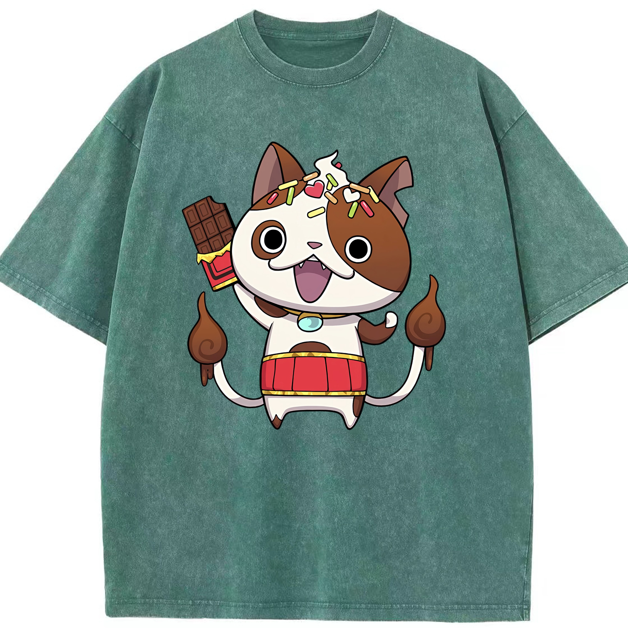 （画像用） 妖怪ウォッチ Yo-kai Watch 綿100% ヴィンテージ風 半袖Tシャツ（フロントプリント）